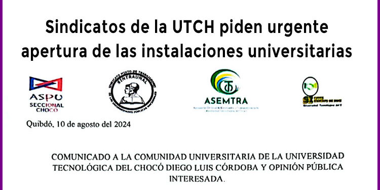 Sindicatos de la UTCH piden urgente apertura de las instalaciones universitarias