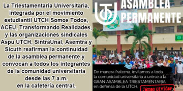 UTCH: sigue la asamblea permanente