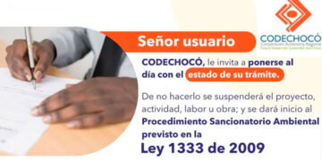 Codechocó suspenderá obras sin el lleno de los requisitos legales