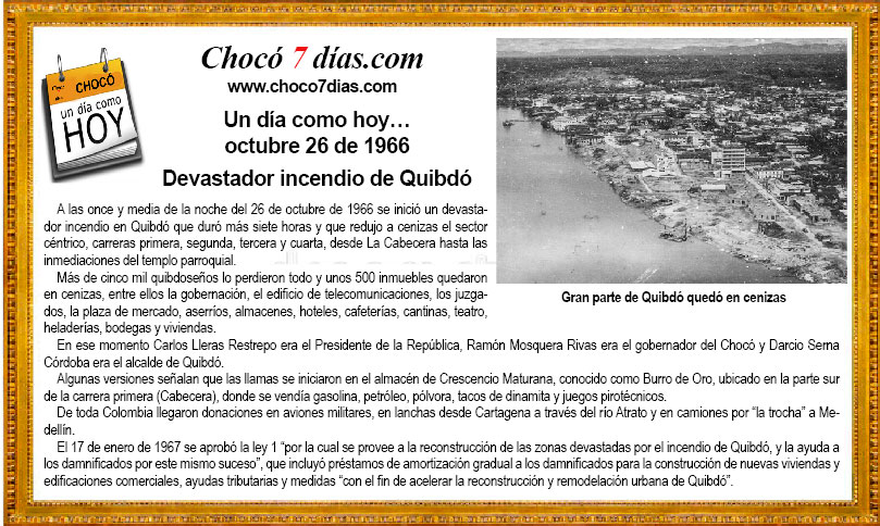 Choc&oacute; un d&iacute;a como hoy octubre 26