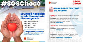 El Chocó necesita ayuda humanitaria de emergencia