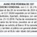 Pérdida CDT. Helena Córdoba Moreno.