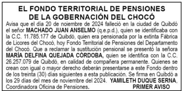 Edicto 1er. aviso Juan Anselmo Machado