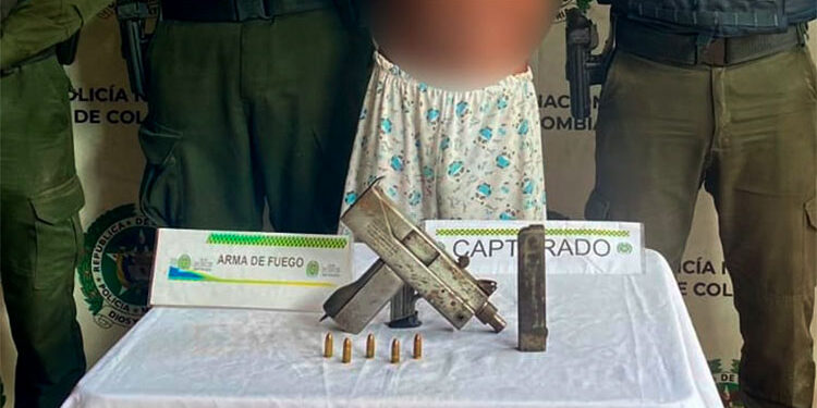 Quibdó: otro capturado con una subametralladora Mini Ingram
