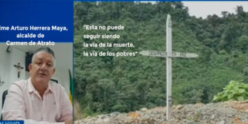 “Prometieron $ 500 mil millones y la vía sigue muy pésima”: alcalde Carmen de Atrato