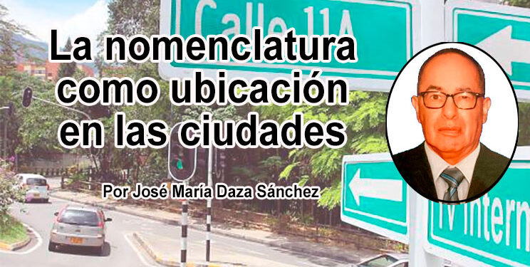 La nomenclatura como ubicación en las ciudades