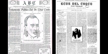Por las páginas del ABC, de Quibdó, de Reinaldo Valencia, que publicó casi 3.000 ediciones, entre 1913 y 1944; y Ecos del Chocó, de Emiliano Rey B., pasaron las plumas más notables de la intelectualidad chocoana de la primera mitad del siglo XX. FOTOS: Hemeroteca Digital del Chocó.