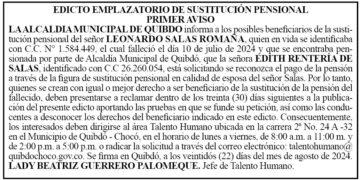Edicto 1er. aviso Leonardo Salas Romaña