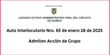 Admiten Acción de Grupo. Auto Interlocutorio 65 de enero 28 de 2025