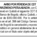 Pérdida CDT. Carlos Arizmendi Peña Abadía.
