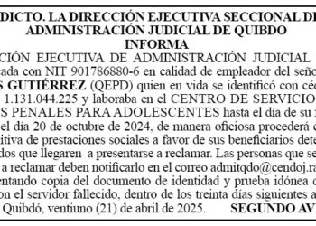 Edicto 2do. aviso Varlin Palacios Gutiérrez
