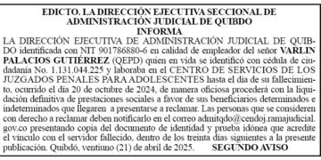 Edicto 2do. aviso Varlin Palacios Gutiérrez