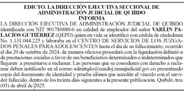 Edicto Varlin Palacios Gutiérrez