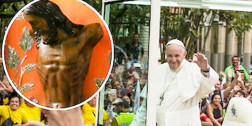 El Papa Francisco dejó una oración al Cristo mutilado de Bojayá, Chocó