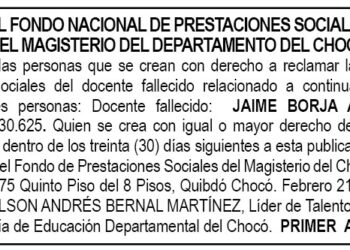 Edicto 1er. aviso Jaime Borja Ampudia