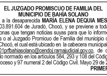 Edicto 1er. aviso María Elena Dequia Mesúa (desaparecida)