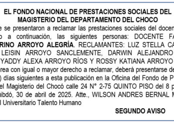 Edicto 2do. aviso Alejandrino Arroyo Alegría