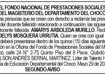 Edicto 2do. aviso Amarys Arboleda Murillo