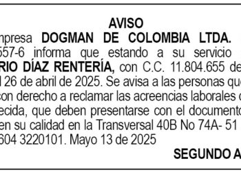 Edicto 2do. aviso Desiderio Díaz Rentería