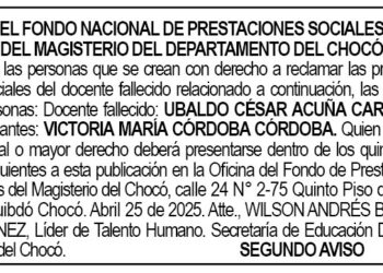 Edicto 2do. aviso Ubaldo César Acuña Carmona