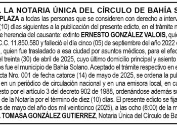 Edicto Ernesto González Valois