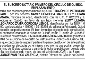 Edicto patrimonio familiar inembargable