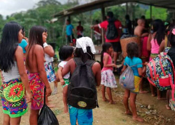 Comunidad indígena de Geandó en Bajo Baudó, Chocó