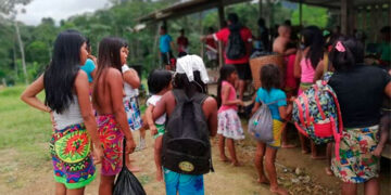 Comunidad indígena de Geandó en Bajo Baudó, Chocó