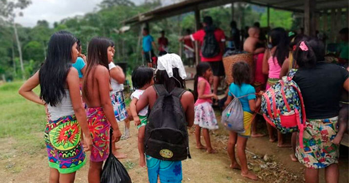 Comunidad indígena de Geandó en Bajo Baudó, Chocó