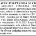Pérdida CDT Doris Mildrey Córdoba Pérez