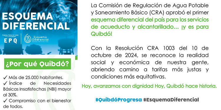 Quibdó Aguas Atrato esquema diferencial
