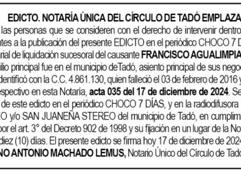 Edicto Francisco Agualimpia García