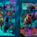 Noche de baile en Drexciya. La vida en Drexciya es más que guerra y ciencia. Los drexciyanos también aman la música y el baile, y lo hacen siempre que pueden". The Book of Drexciya. Novela Gráfica (Berlín, 2019). Idea original y pinturas de Abu Qadim Haqq. https://www.roots-routes.org/