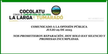 Comunidades de Riosucio, Chocó, denuncian incumplimiento del gobierno nacional