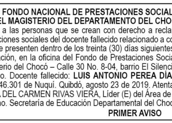 Edicto 1er. aviso Luis Antonio Perea Díaz
