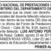 Edicto 1er. aviso Luis Antonio Perea Díaz