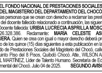 Edicto 2do. aviso Uribia Lucrecia Asprilla Mosquera