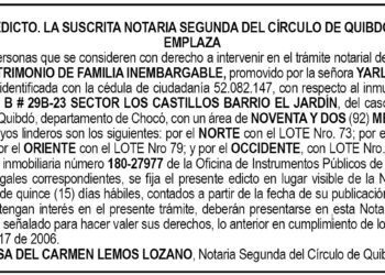 Edicto Yarley Santos Andrade
