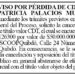 Pérdida de CDT: Eydy Patricia Palacios Murillo