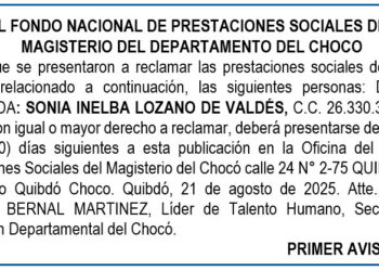 Edicto 1er. aviso Sonia Inelba Lozano de Valdés