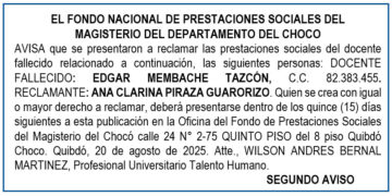 Edicto 2do. aviso Édgar Membache Tazcón