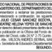 Edicto 2do. aviso Julio César Sánchez Bedoya