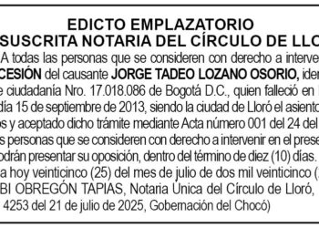 Edicto Jorge Tadeo Lozano Osorio