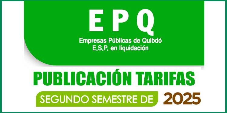 EPQ en liquidación: Tarifas 2do. semestre 2025