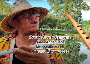 Ronald Alberto Campaña, de ‘Aires del Andágueda’, mejor flautista en el Petronio Álvarez 2025
