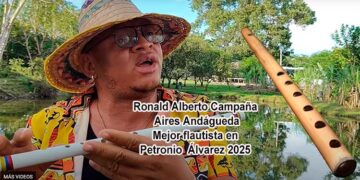 Ronald Alberto Campaña, de ‘Aires del Andágueda’, mejor flautista en el Petronio Álvarez 2025