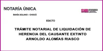 Edicto Arnoldo Alomías Riasco