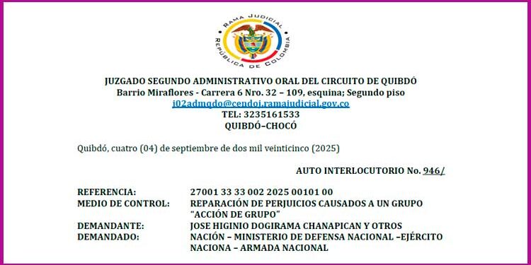 Admiten Acción de Grupo – Auto Interlocutorio 946