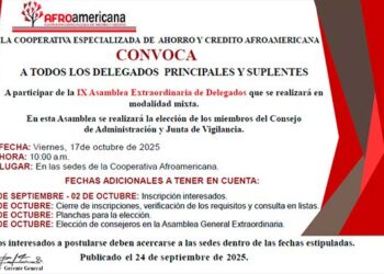 Afroamericana: convocatoria asamblea