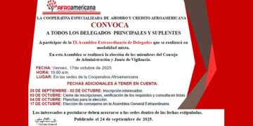Afroamericana: convocatoria asamblea